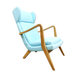 Vintage Danish design wingback arm chair