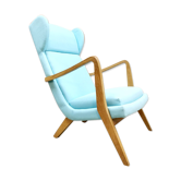 Vintage Danish design wingback arm chair