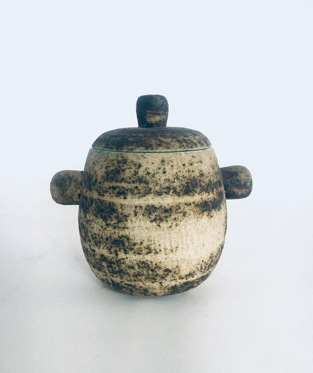 Brutalist Dutch Art Ceramic Pot by Pieter Groeneveldt, Netherlands, 1960s