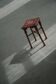 Almue Scandinavian Stool in Wood and Fabric, Late 19th Century