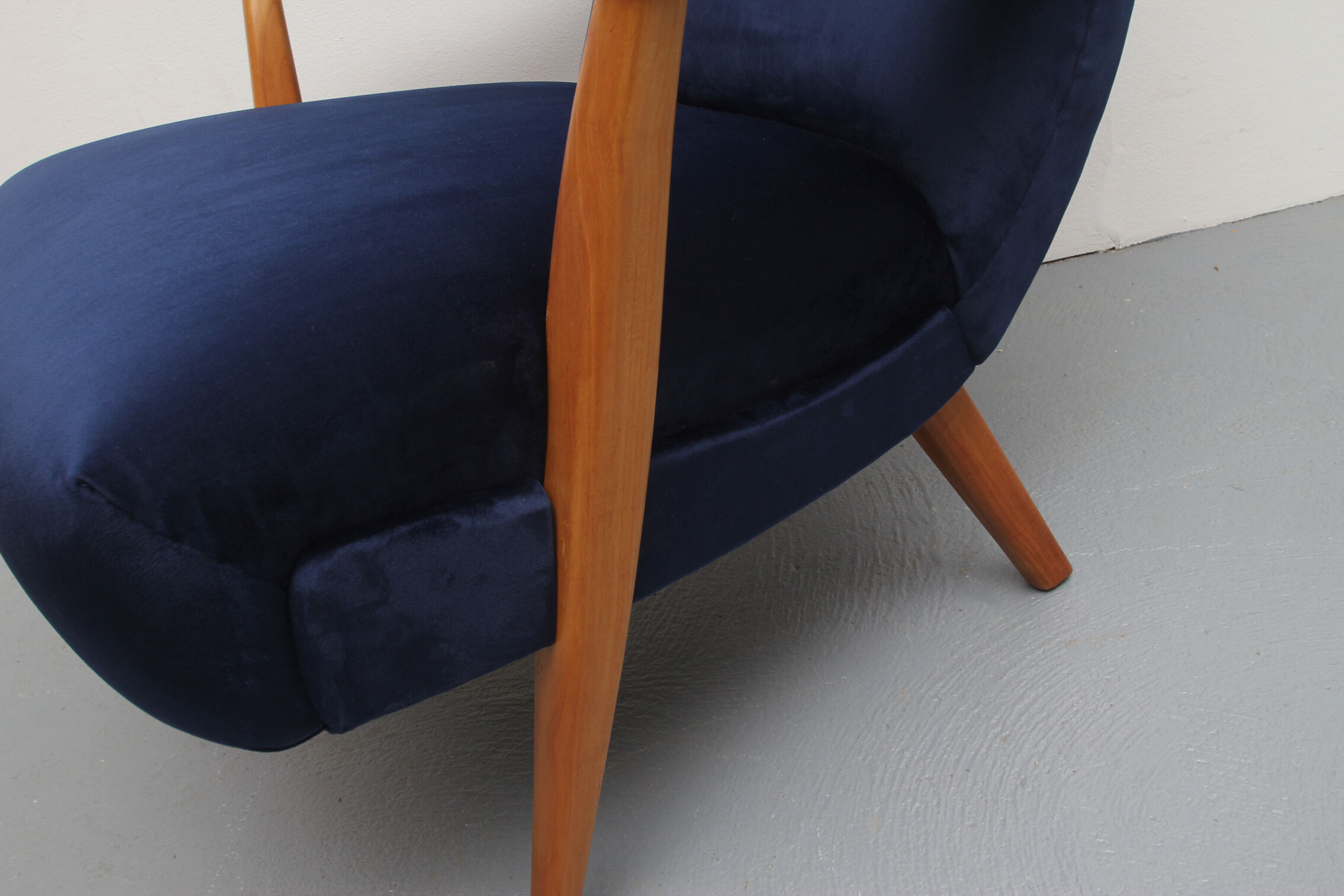 1950s highjack chair with stool, completely restored
