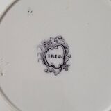 Set of 6 plates plus 1 in English porcelain, early 20th century