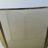 Fire screen, fireplace spark guard, minimalist, solid brass, 1970