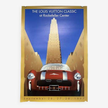 Original Automobile Competition poster by Razzia - Small Format - Signed by the artist - On linen