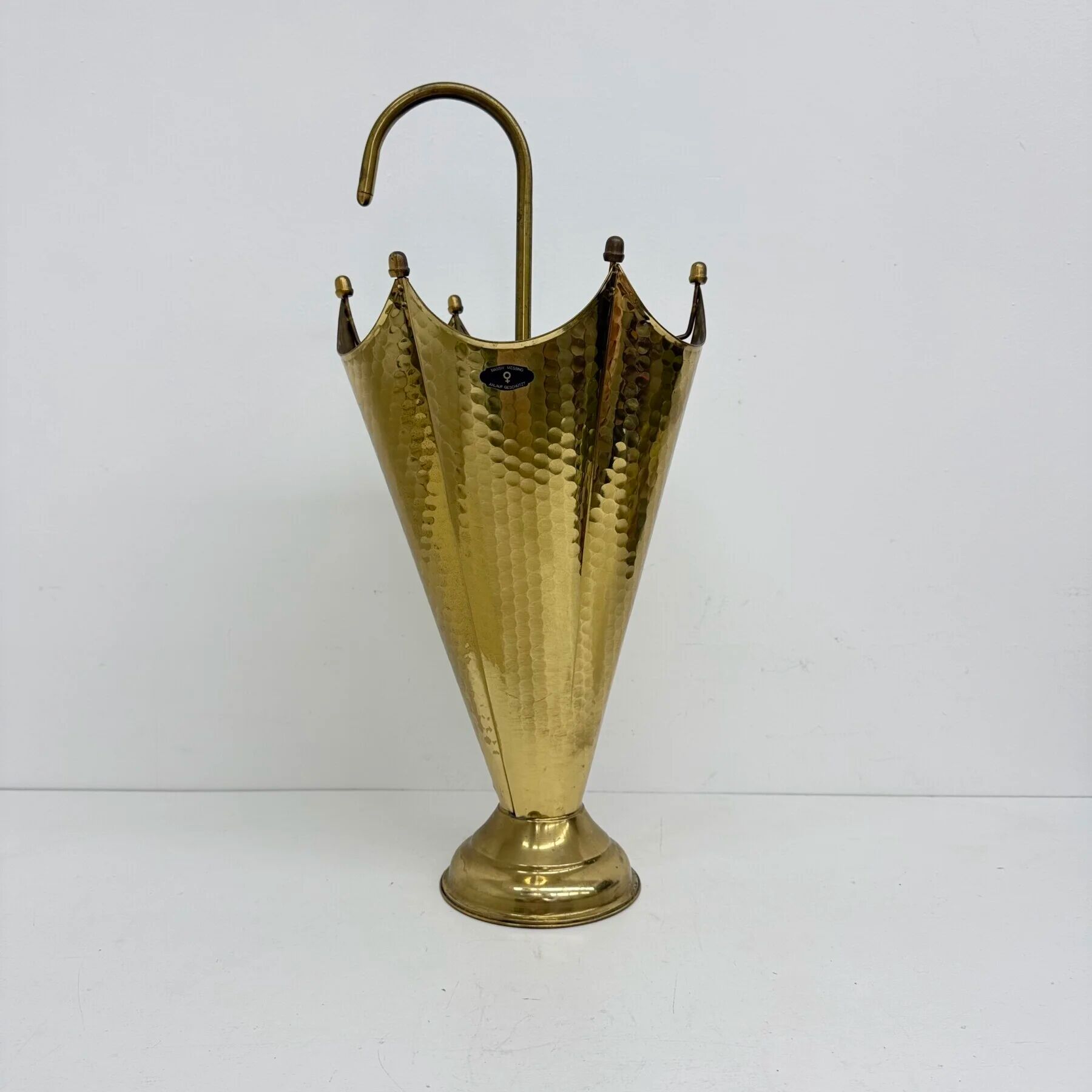 Mid-century design brass umbrella stand, 1970s