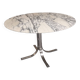 tulip table in marble and chrome metal italy 1970