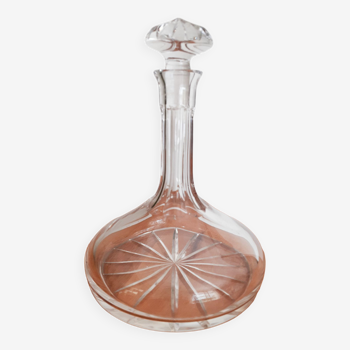 Decanter decanter wine, crystal, vintage French, 60s