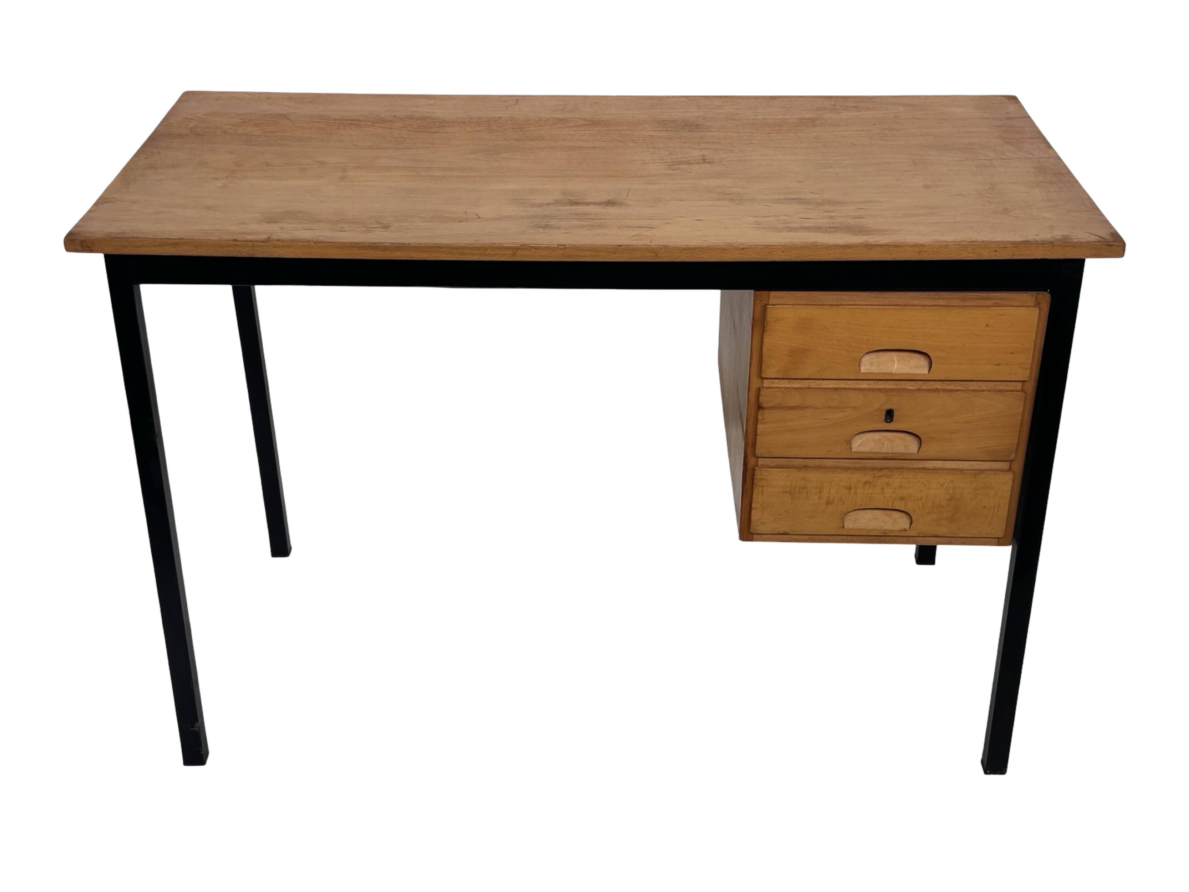 Vintage Desk 1960s Design Workspace with drawers