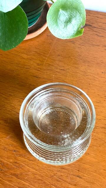 Vintage glass paperweight tray