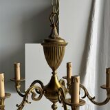 Lustre classique doré à 5 bras de lumière