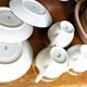 12 tasses à café en porcelaine style Empire