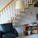 Lampadaire vintage tripode extensible laiton doré
