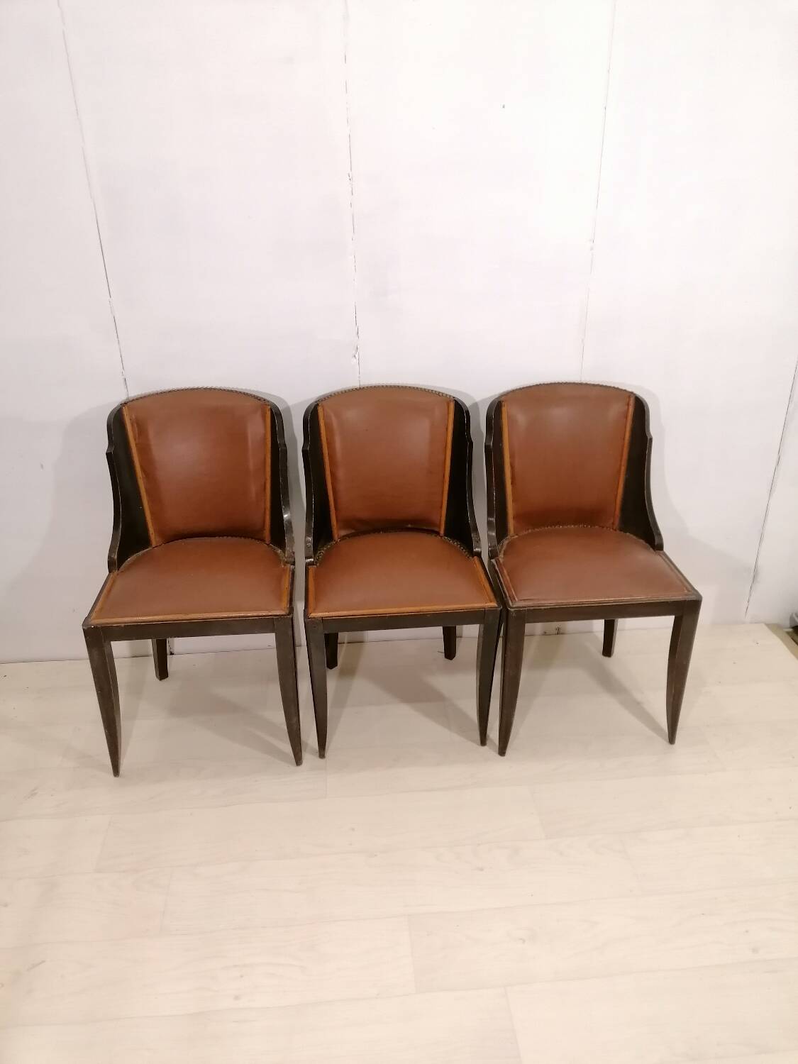 Suite de 6 chaises gondoles époque Art Déco
