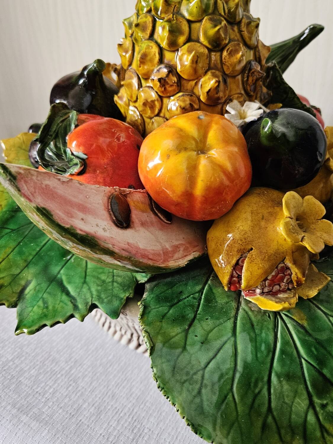 Vintage slipware fruit bowl