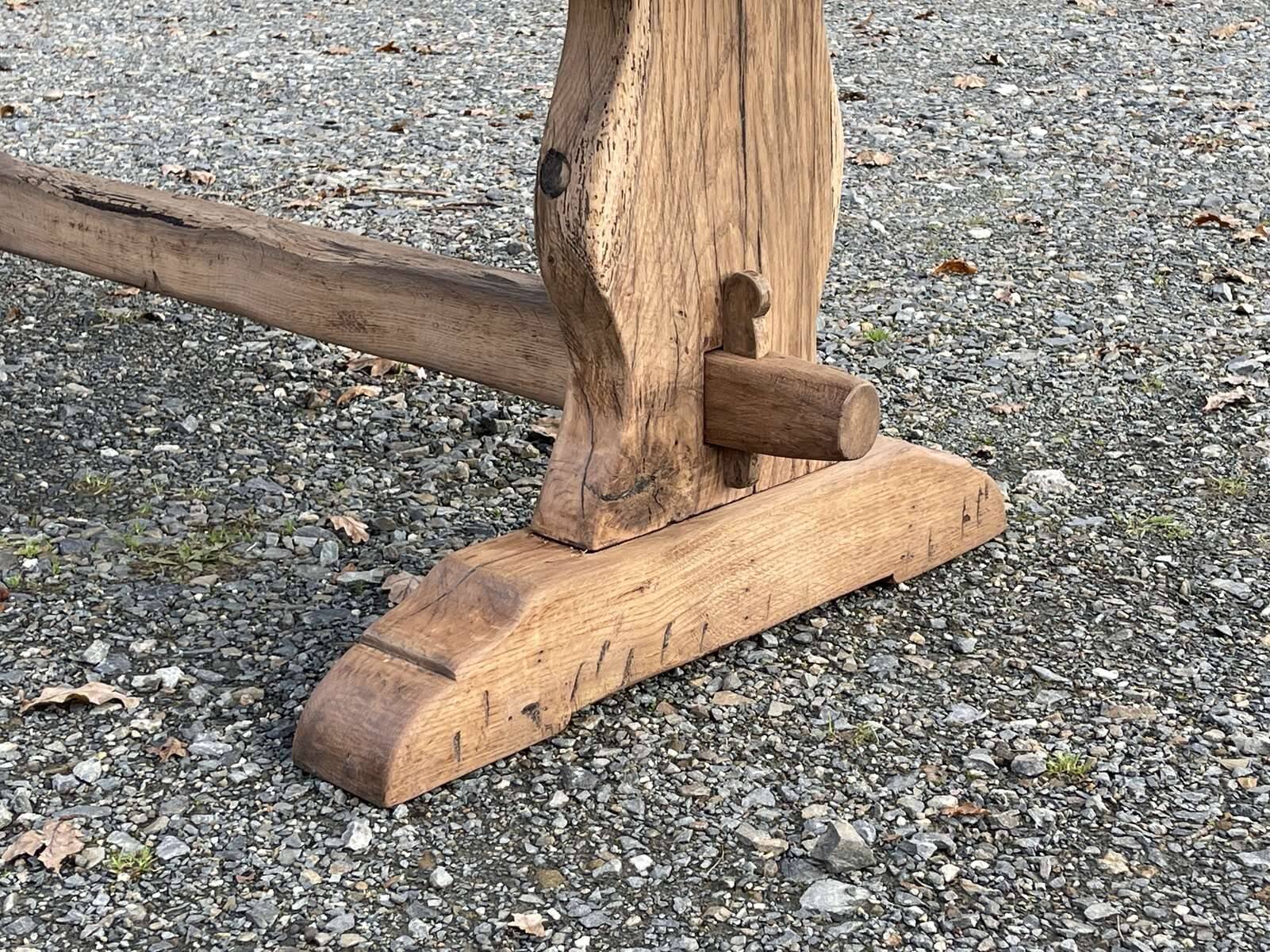 1930s monastery table in raw oak