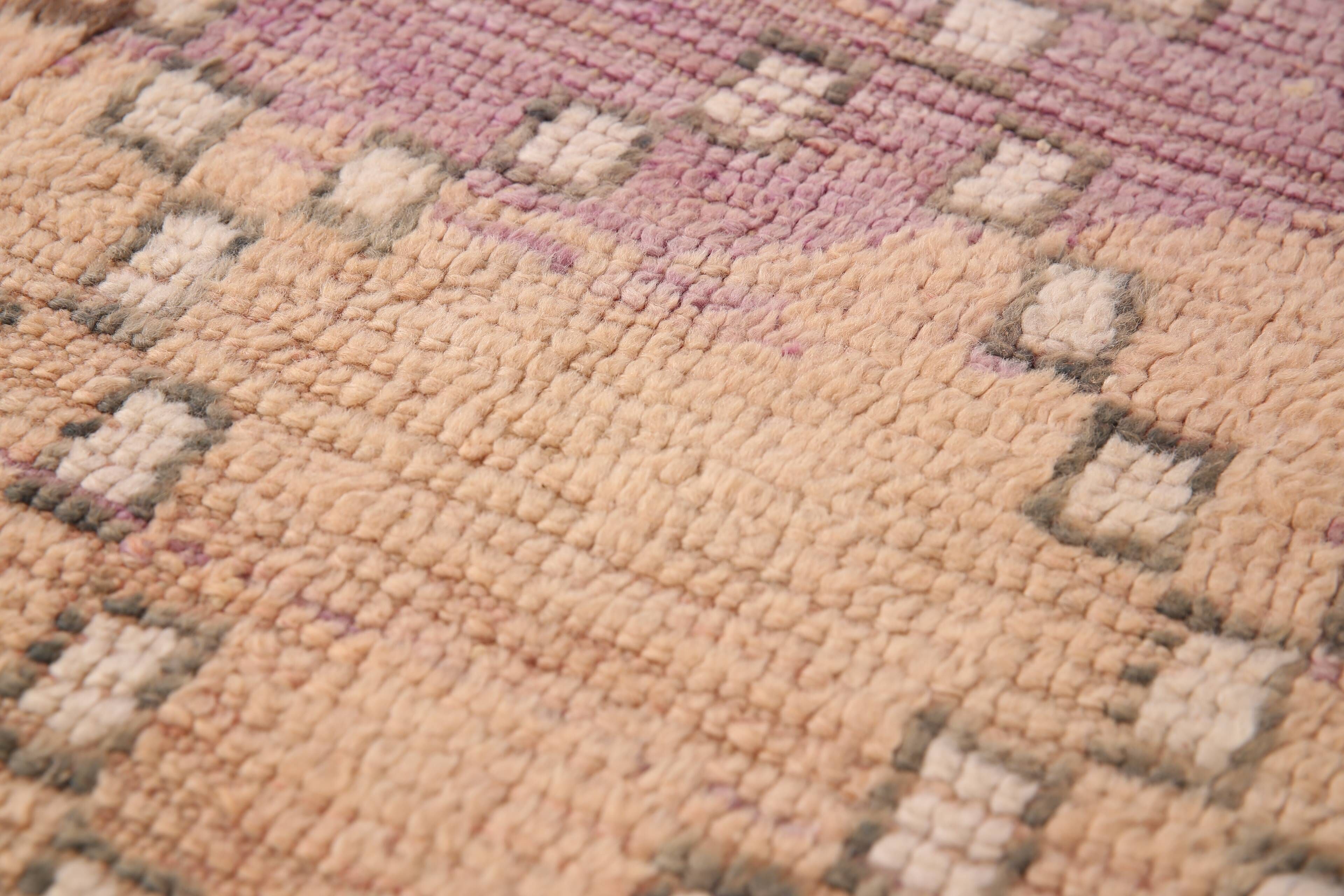 Peach Vintage Moroccan rug 164 x 308 cm - Berber Wool Rug - Handmade Rug