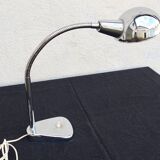 Large Art Deco chrome lamp on flexible and adjustable.