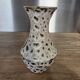 Vase Marius Bessone fat lava Vallauris 1950s sea foam & enamels H 16