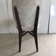 Chaise bois et skaï blanc vintage
