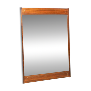 Vintage Scandinavian design mirror, MidMod mirror in teak.