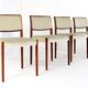 Set of 4 Niels O Möller model 80 chairs