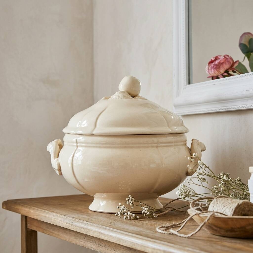 Vintage Sarreguemines soup tureen