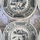 Set of 6 dessert plates "rébus" in Gien earthenware