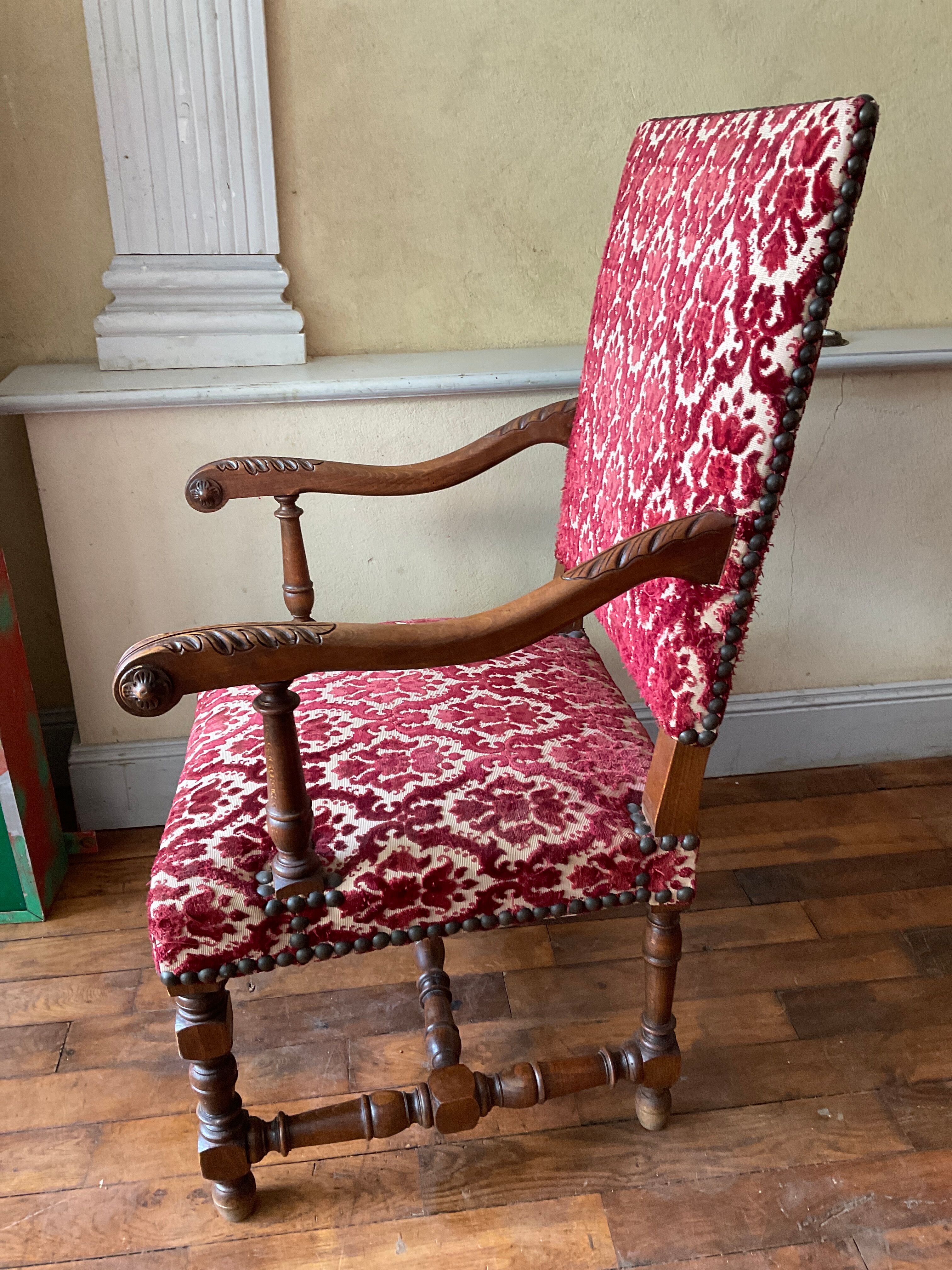 Louis XIII style armchair