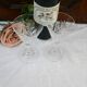Two elegant crystal wine glasses