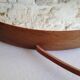 Round teak mirror Uno and Osten Kristiansson Luxus Vittsjö, Scandinavian