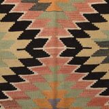 Orange Black Turkish Kilim Rug 170x259Cm SK 35353