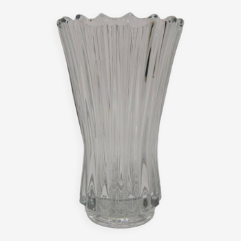 Vase en verre de cristal d’art, Crystalex Novy Bor, années 1970.