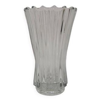 Vase en verre de cristal d’art, Crystalex Novy Bor, années 1970.