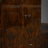 Art Deco Bar Cabinet – asymmetrical form – Poland, 1930s