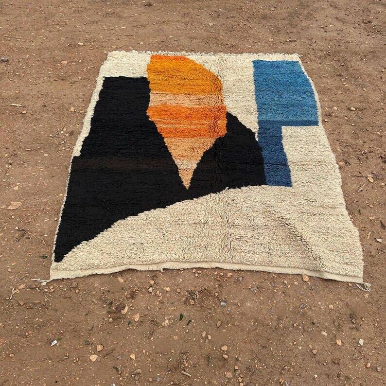 Colorful Berber rug size 200 x 300 cm