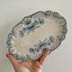 Set of 2 raviers, vintag dishes in iron earth, Regency model of Saint Amand
