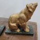 Paire de serre livres ours en régule,  22cms de H
