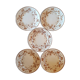 Set of 5 plates in Terre de Fer Creil & Montereau model Mignardise