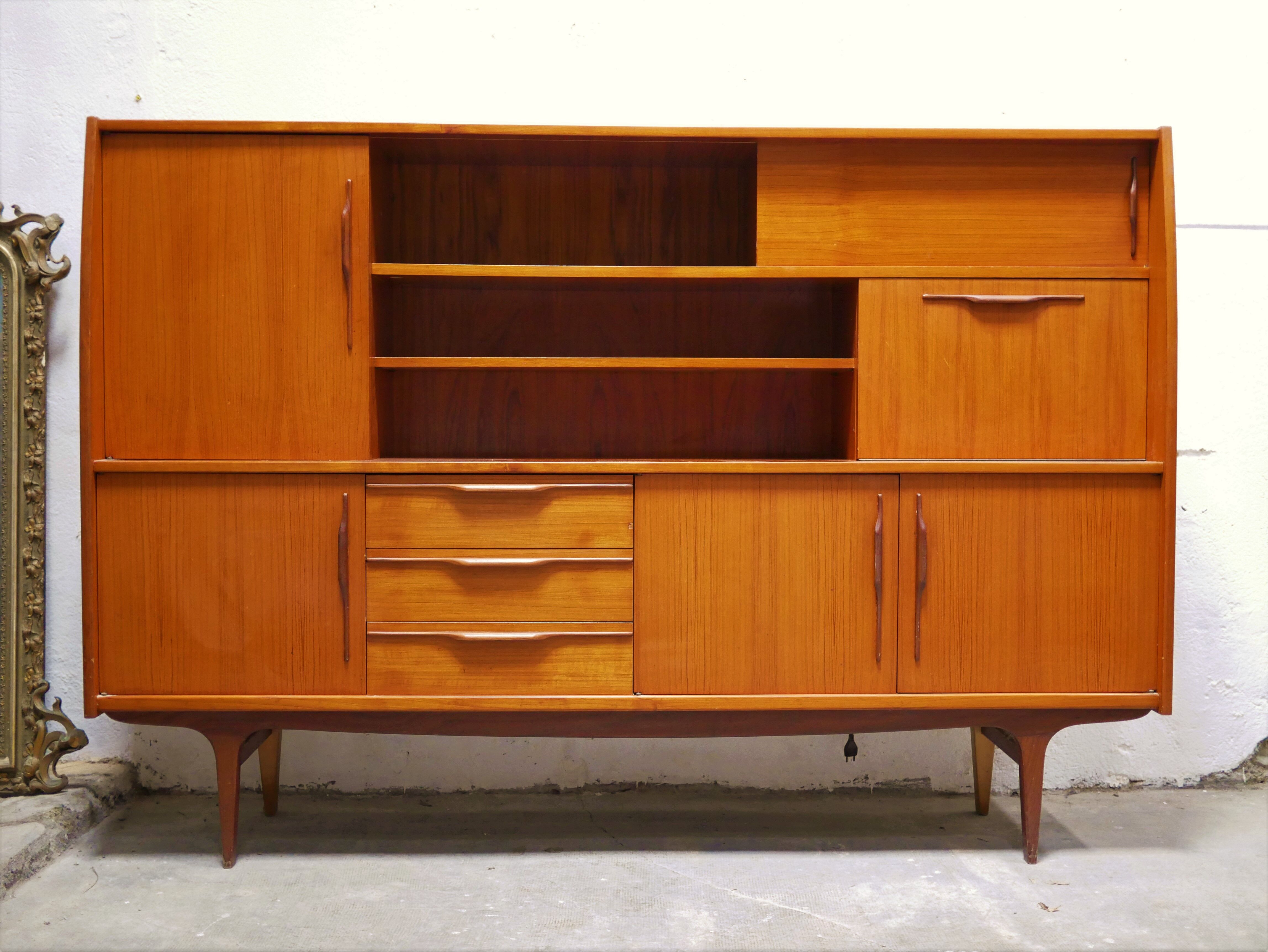 Buffet enfilade haute vintage teak