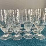 Set of 12 large Baccarat crystal glasses