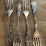 Complete silver metal cutlery housewife for 12 people
