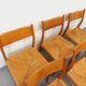 Set of 6 vintage teak Danish rope chairs Gessef Consorzio Sedie Friuli