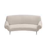 Mid-Century Gigi Radice for Minotti White Boucle Curved Six Legs Sofa
