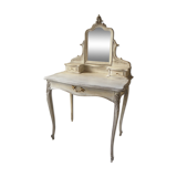Former white grey patina hairdresser mirror table 2 Shabby chic drawer