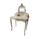 Former white grey patina hairdresser mirror table 2 Shabby chic drawer