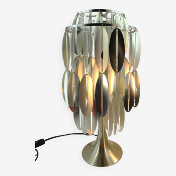 Large designer table lamp with vintage tassel