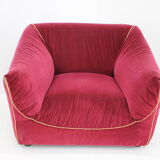 1970s pair of italian armchairs in velvet