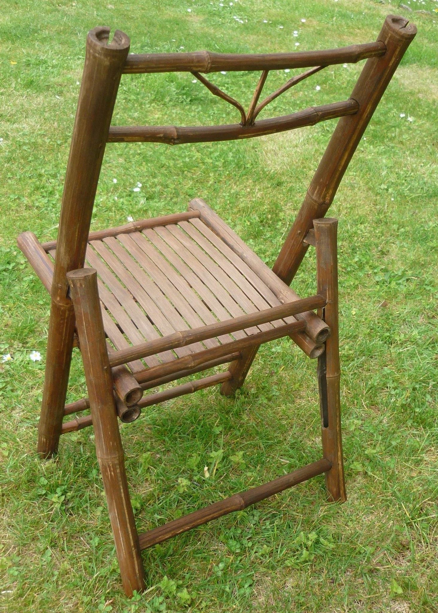 Chaise pliante enfant en bambou