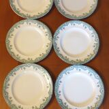 Six assiettes longwy modèle chatenet