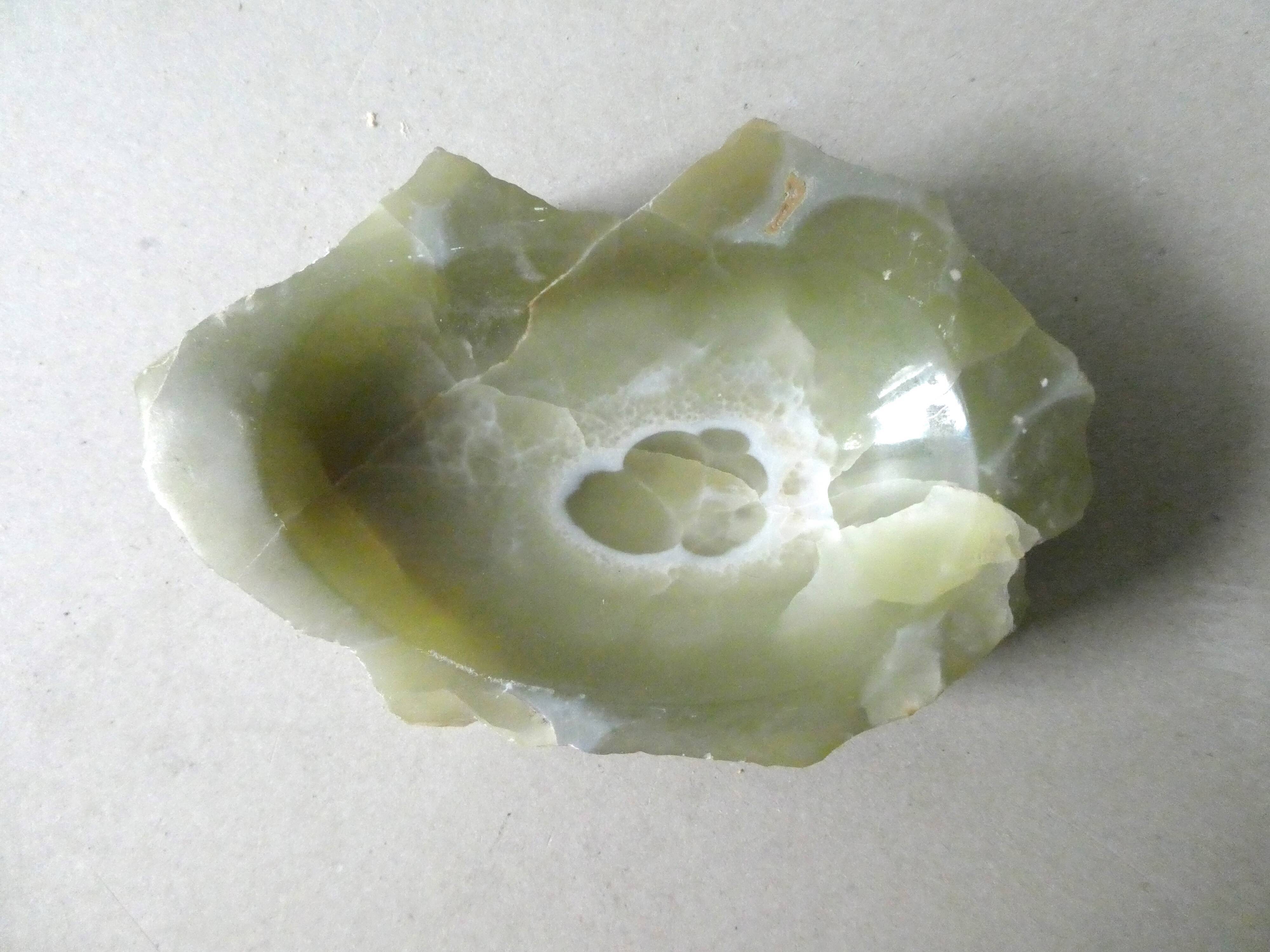 Empty pocket stone onyx green 70s